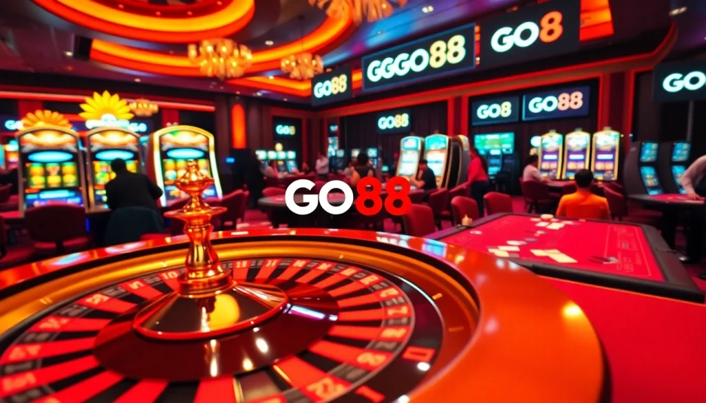 Experience excitement at https://go88.finance/ with vibrant casino games, colorful chips, and engaging atmospheres.