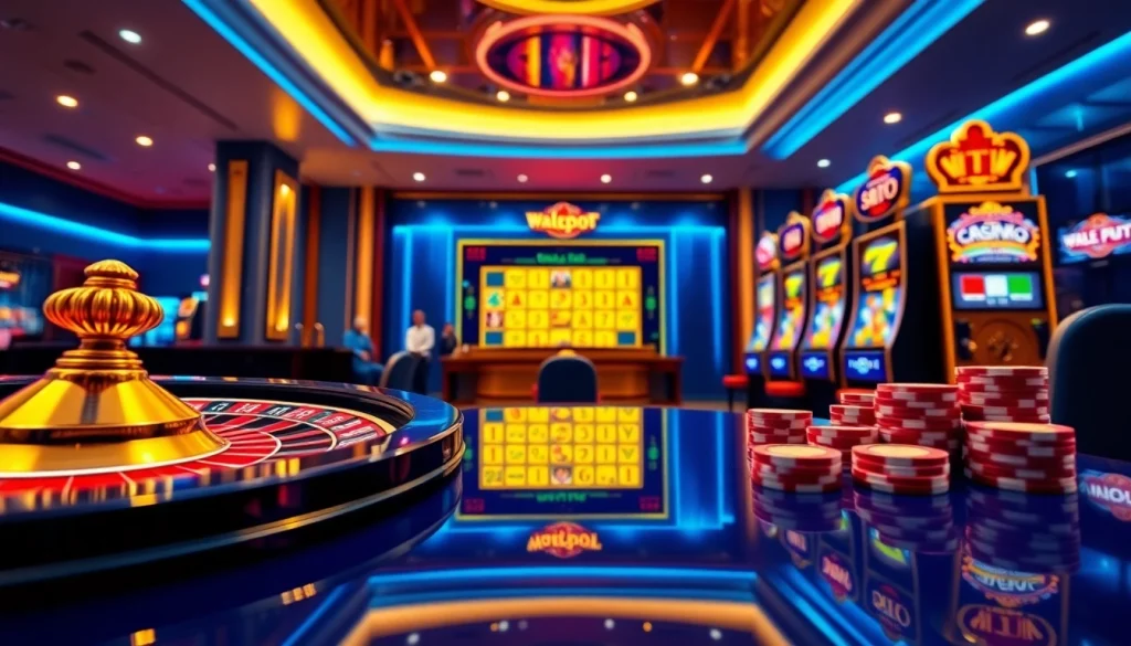 A thrilling scene of online gambling at win55win.live featuring a sleek roulette wheel and vibrant poker chips.