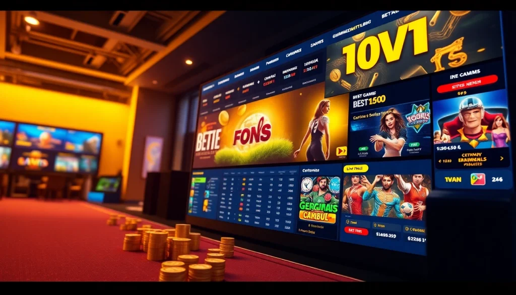 Exciting online gambling interface at stimmgewitter.org, featuring diverse betting options and vibrant colors.